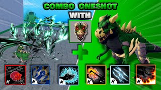 TRex Combo One Shot With All Melee  Blox Fruits update 20 [upl. by Torey]