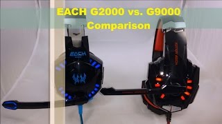 EACH G2000 vs G9000 Gaming Headset [upl. by Estel]