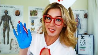 ASMR THE AMUSINGLY INAPPROPRIATE NURSE  Medical Examination [upl. by Idoj48]