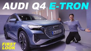 The newest Audi EV Audi Q4 etron SUV vs Sportback REVEAL review [upl. by Bilat]