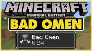 How to Get The Bad Omen Effect in Minecraft JAVA  BEDROCK  PS4 [upl. by Neirb]