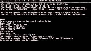 Cgminer Scrypt Mining Tuning Overclocking GPU Raise Hashrate Tutorial Litecoin Feathercoin etc [upl. by Reffineg718]