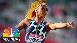 US Track Star Sha’Carri Richardson Speaks Out After Suspension [upl. by Ianaj]