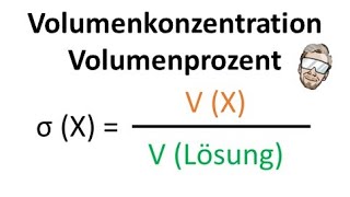 Volumenprozent und Volumenkonzentration berechnen  Chemie Endlich Verstehen [upl. by Asirac]