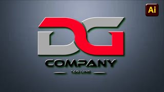 DG  Company Logo Design in Adobe Illustrator cc Tutorials  Bangla  Graphic design [upl. by Banerjee]