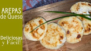 Arepas de Queso  Deliciosas y Fácil  How to Make Homemade Arepas with Cheese [upl. by Eidualc]