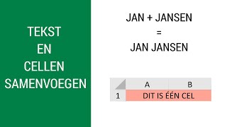 cellen en tekst samenvoegen in excel [upl. by Annaicul]