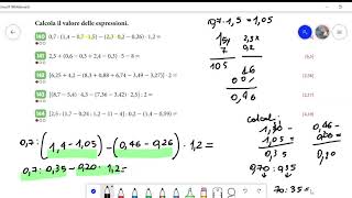 Come risolvere espressioni con i numeri decimali con le quattro operazioni e e le parentesi [upl. by Ayotac]