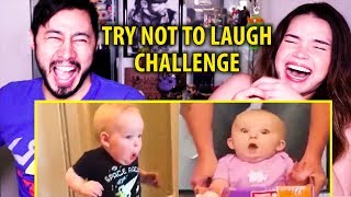 TRY NOT TO LAUGH CHALLENGE  FUNNY KIDS  Reaction [upl. by Worrell]