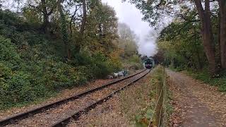 here is green 4015 chuffing up the line with the freight service towards oldland common [upl. by Airdnax]