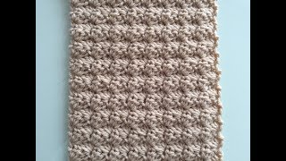 CROCHET COMBO STITCH  ONE ROW REPEAT  Great for Blankets Scarfs or Hats BEGINNER STITCH LEVEL [upl. by Tima]