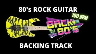 80s Rock Guitar Backing Track In Am  150 BPM [upl. by Amathist49]