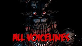 Nightmare  All Voicelines with Subtitles  Ultimate Custom Night [upl. by Yrrej]