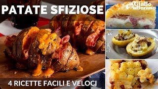 RICETTE CON PATATE 4 idee facili e veloci [upl. by Kristien592]