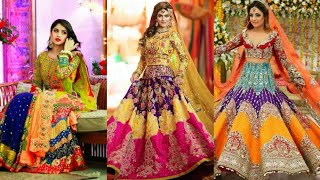 new Bridal Mehndi Dress Design 2024Top Trending Mehndi designcholi lehenga dresshandmade dress [upl. by Michaele]