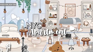 Aesthetic NYC APARTMENT Design  Toca Boca House Ideas🧸 House Design TocaLifeWorld  Makeover [upl. by Ivatts]