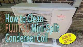 Cleaning FUJITSU MiniSplit Condenser Coil [upl. by Ttenaj]