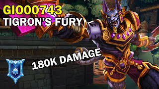 180K Damage gio00743 Tiberius Paladins Competitive Diamond TIGRON’S FURY [upl. by Ydissac]