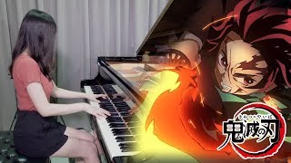 Demon Slayer Kimetsu No Yaiba Episode 19「Kamado Tanjiro no Uta」Rus Piano Cover [upl. by Quintin]