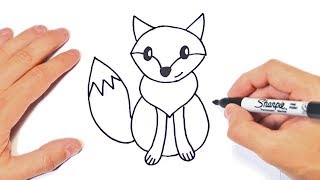 How to draw a Fox for kids  Fox Easy Draw Tutorial [upl. by Kahaleel]