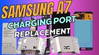 how to replace charging port on Samsung Galaxy A7 2018 [upl. by Kinch]