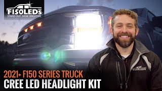 2021 F150 LED HEADLIGHT CREE MKV F150LEDSCOM OVERVIEW amp INSTALL [upl. by Sherill]