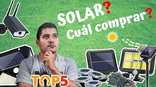 💡 LAMPARAS SOLARES 🌞 Las 5 OPCIONES LED para EXTERIORES [upl. by Brandyn]