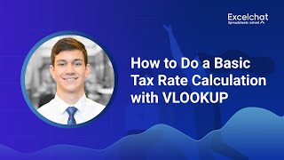 How to Do a Basic Tax Rate Calculation with VLOOKUP [upl. by Rednaskela]