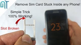 How to easily Remove Stuck SIM CARD from any Phone without Disassembling Phone  DIY100 Working [upl. by Relyc]