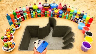 How to make Like Hand with Cement S25 amp iPhone 16 vs Big Coca Cola and Mentos Schweppes amp Mirinda [upl. by Shelly]