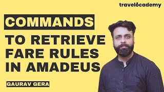 Command to check FARE RULES Amadeus Session 26  GDS Learning  IATA Course FQD  Travel Training [upl. by Ivon63]