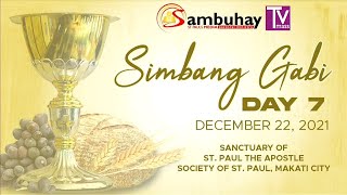 Sambuhay TV Mass  Simbang Gabi  December 22 2021 Seventh Night [upl. by Nodgnal]