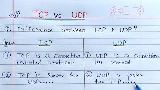 Difference between TCP and UDP  Networking [upl. by Nylrehc96]