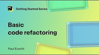 Basic code refactoring in PyCharm  Getting started [upl. by Cornwell]