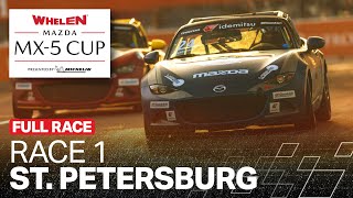 2025 IMSA Whelen Mazda MX5 Cup at St Petersburg  Race 1  Florida [upl. by Drageruaeb861]