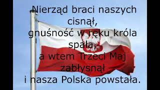 Witaj majowa jutrzenko karaoke podkład tekst [upl. by Aynahs506]