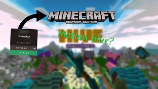 SMOOTH MOTION BLUR in Minecraft Bedrock  Tutorial 119 [upl. by Brenna]