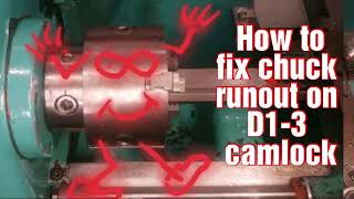 How to mount a D13 camlock correctly on a Colchester Chipmaster lathe [upl. by Kohcztiy422]