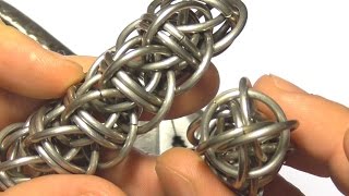 CLOSEUP WIND WYRM CHAINMAILLE WEAVE TUTORIAL [upl. by Lamphere]