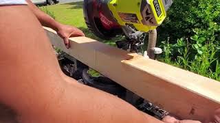 Ryobi 18v 7 14 Cordless Miter Saw In Action [upl. by Hut373]