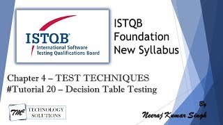 ISTQB Foundation Level  423 Decision Table Testing  Black Box Techniques  ISTQB Tutorials [upl. by Telimay]