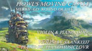 Howls Moving Castle 【Violin amp Piano】 [upl. by Leinnad]