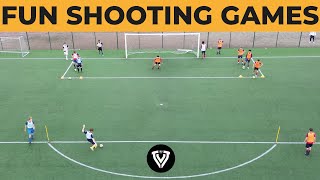 3 Fun Shooting Games  Football  Soccer Exercises  U13  U14  U15  U16 [upl. by Adlay]