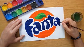 How to draw a Fanta logo [upl. by Cheslie]