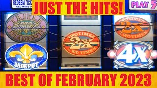 WINS GALORE One of my best months ever JACKPOTS HANDPAYS BEST SLOT WINS OF FEBRUARY 2023 Slots [upl. by Adihahs392]