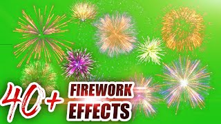 Fireworks Green Screen 40 Effects 4K  Free Download Link [upl. by Thekla]