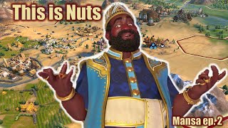 This much money this early feels illegal Civ 6 Mansa Musa Lets Play ep 2 [upl. by Knowling]