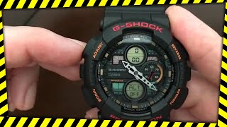 Casio GShock GA 140 como realizar una configuración Básica [upl. by Yrrum]