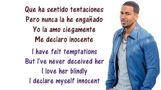 Romeo Santos  Inocente Lyrics English and Spanish  Translation amp Meaning  Letras en inglés [upl. by Matty]