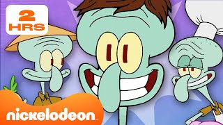 Губка Боб  2 часа ЛУЧШИХ моментов Сквидварда  Nickelodeon Cyrillic [upl. by Tarrel]